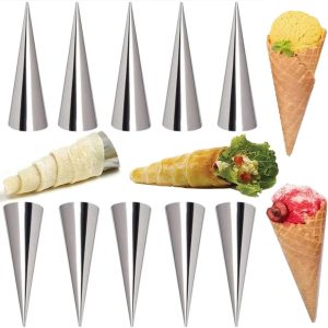 Cone-shaped baking and dessert pans