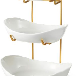 Three-tier stand for fruits and desserts