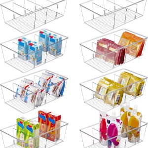 Refrigerator organizer with dividers